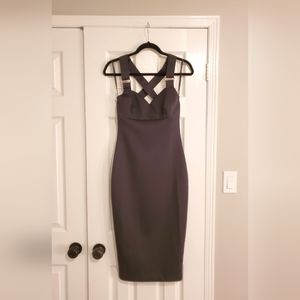 *NEW* TED BAKER BLACK MIDI BODYCON DRESS